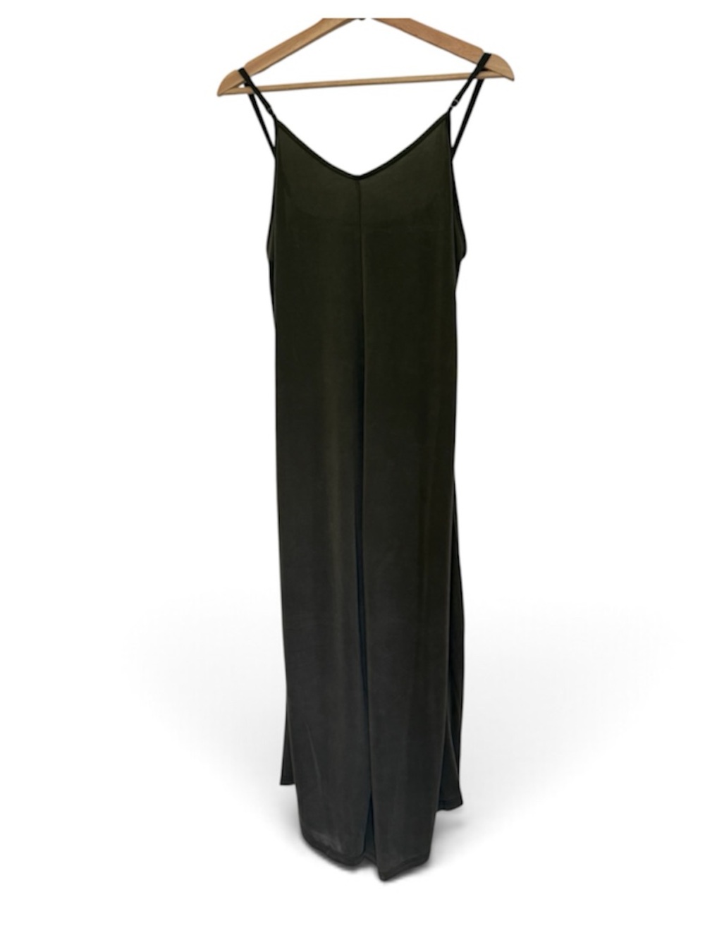 Mystree Olive Green Wide Leg Cropped Jumpsuit with Adjustable Straps Size S